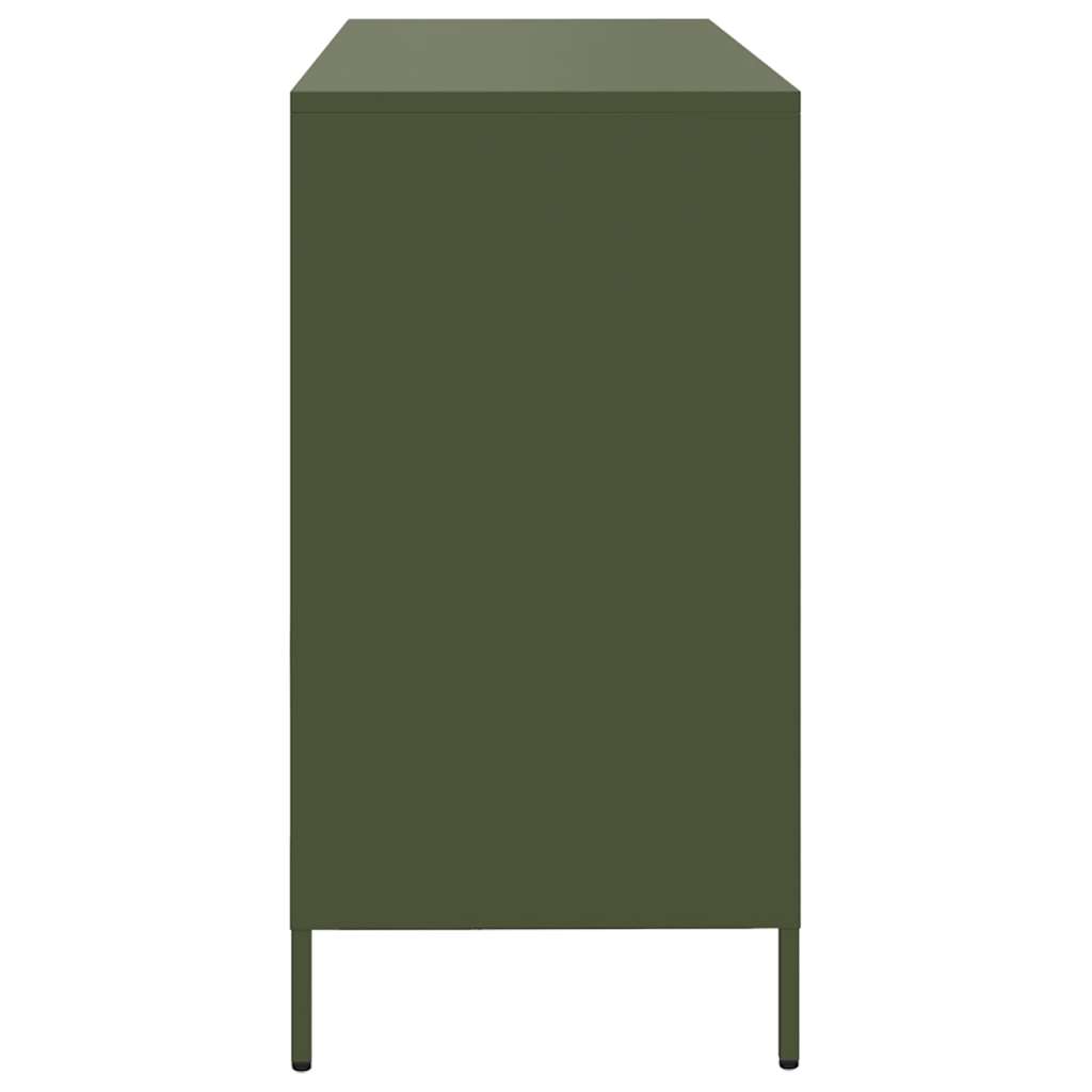 Sideboard Olive Green 135x39x73.5 cm Cold-rolled Steel